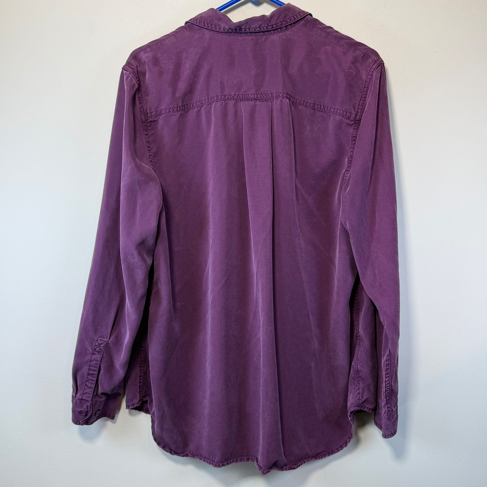 Eddie Bauer Women's Size X-Large Tencel Purple Button Up Casual‎ Comfort Layers - Picture 2 of 5